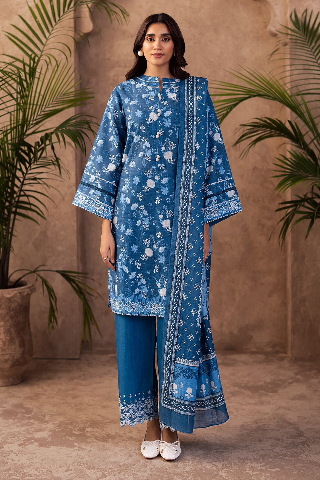 Embroidered Shirt Shalwar Dupatta - 0226