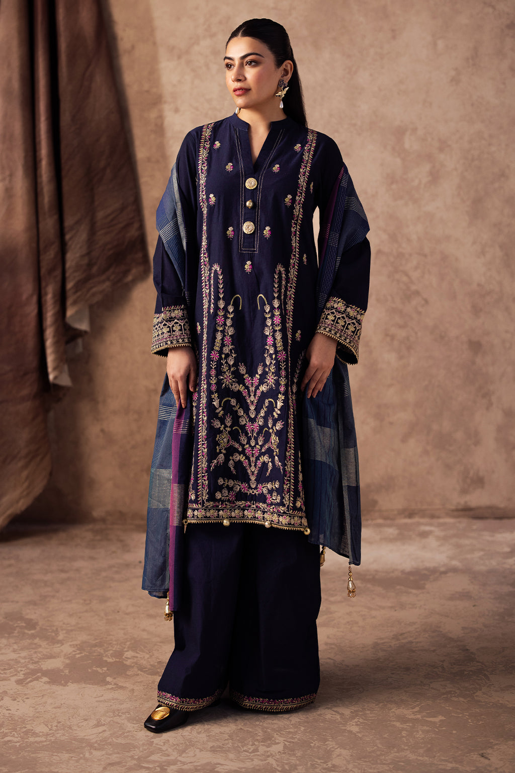 Embroidered Shirt Shalwar Dupatta - 0229