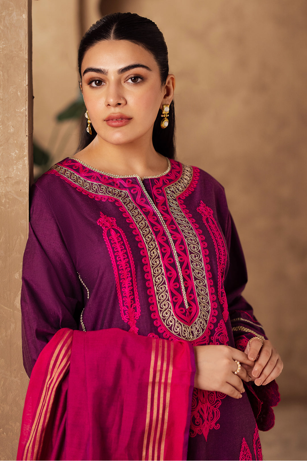 Embroidered Shirt Shalwar Dupatta - 0230