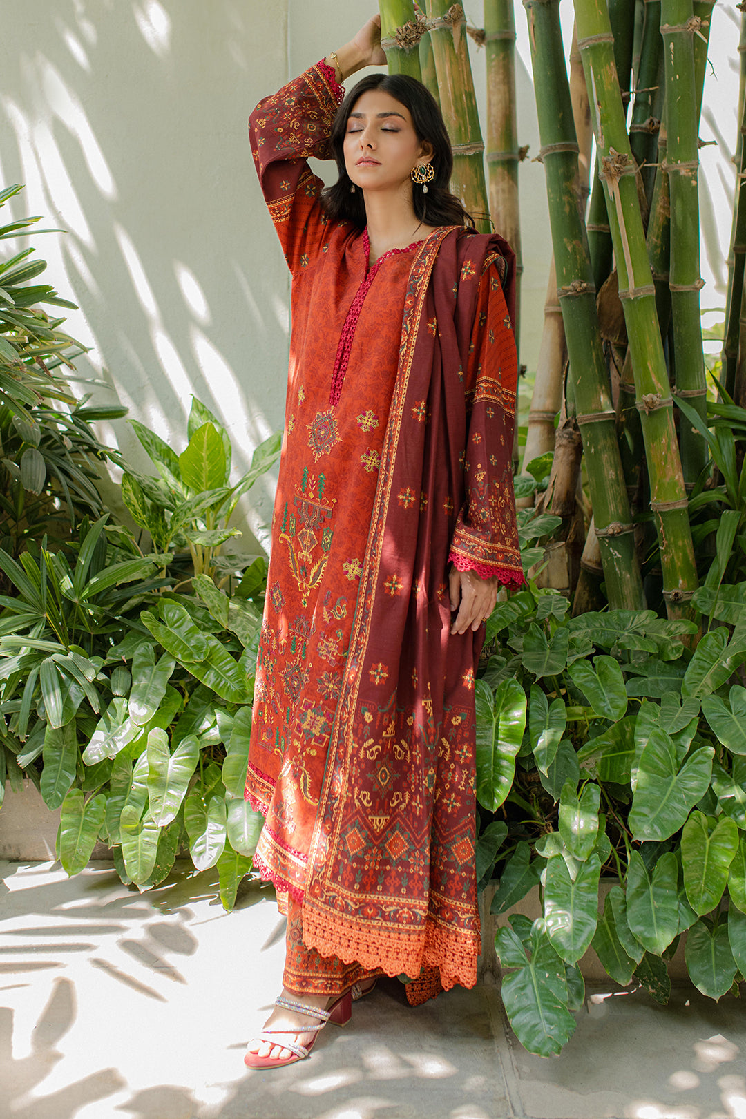 Embroidered Shirt Shalwar Dupatta - 0233