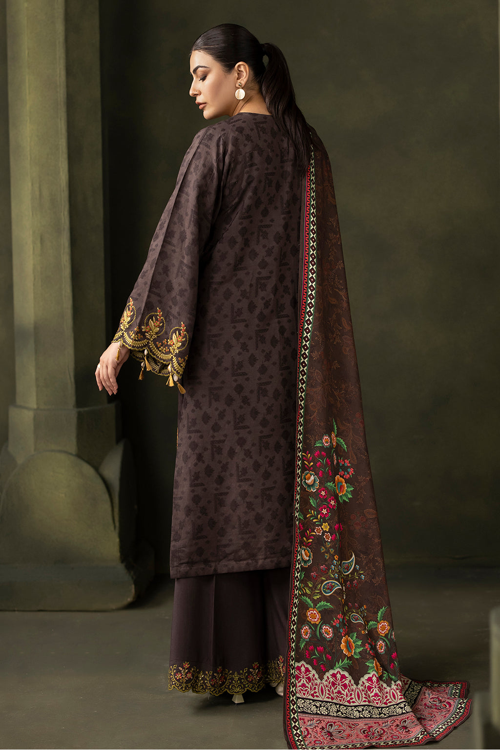 Embroidered Shirt Shalwar Dupatta - 0234