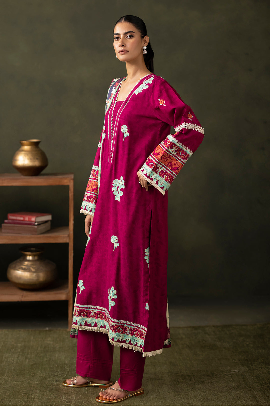 Embroidered Shirt Shalwar Dupatta - 0235