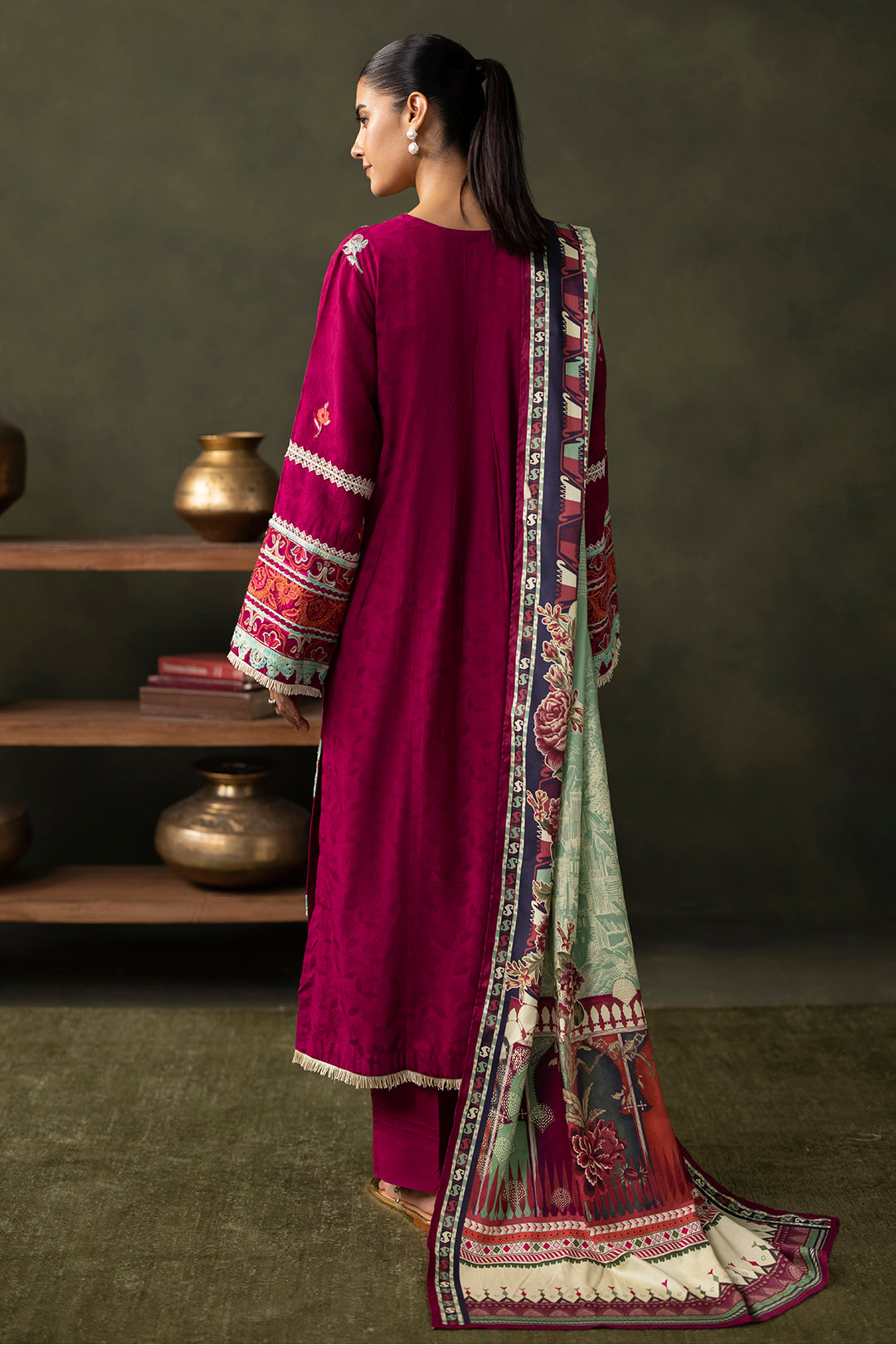 Embroidered Shirt Shalwar Dupatta - 0235