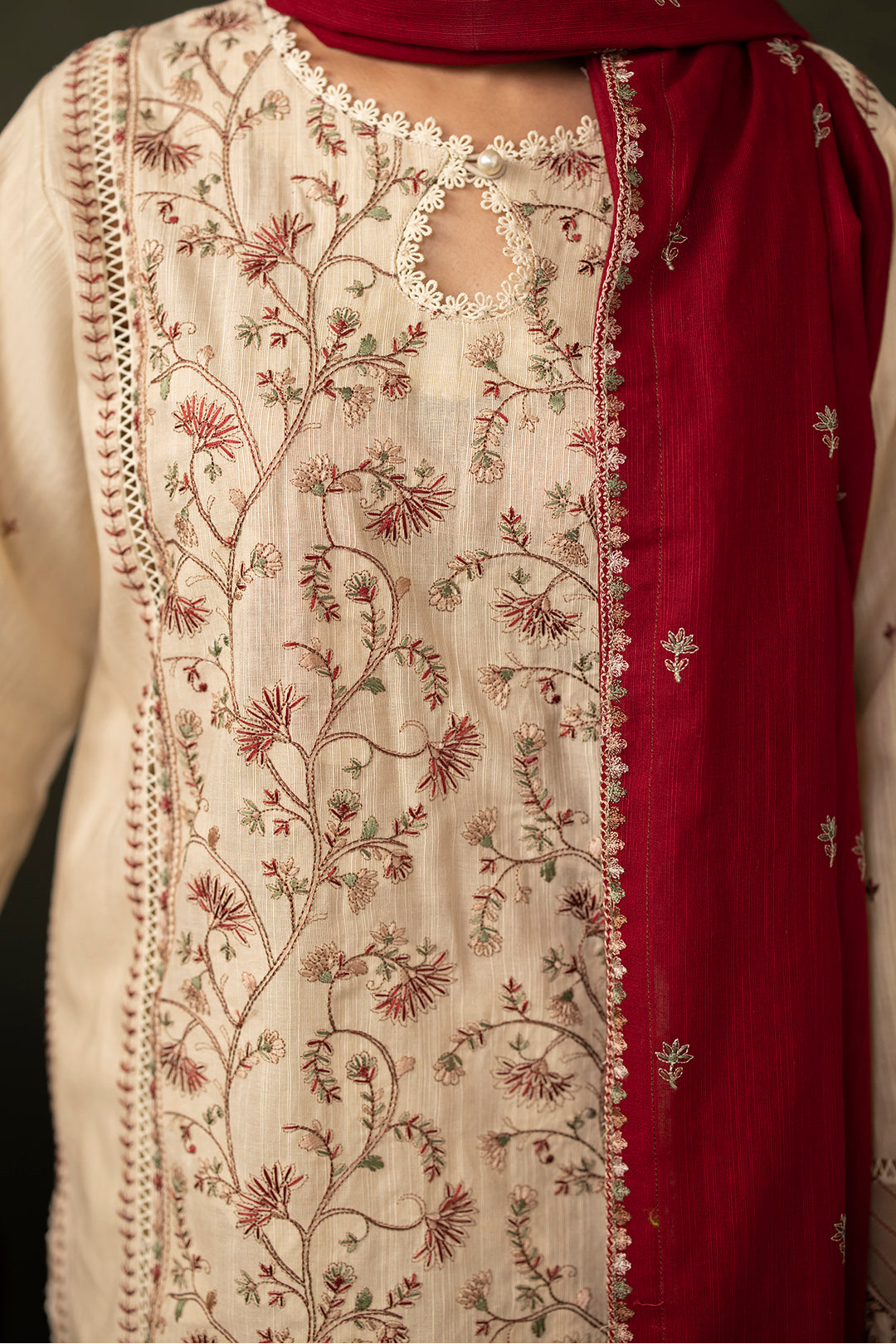 Embroidered Shirt Shalwar Dupatta - 0236