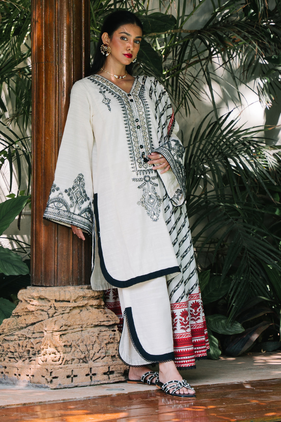 Embroidered Shirt Shalwar Dupatta - 0239