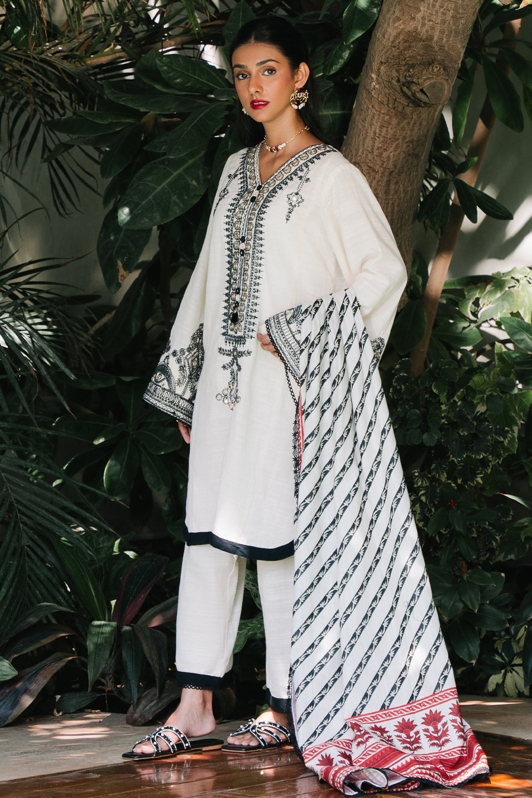 Embroidered Shirt Shalwar Dupatta - 0239