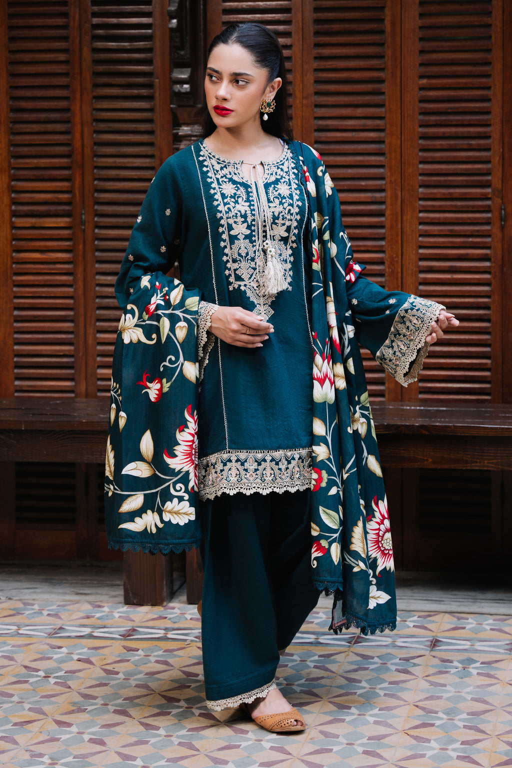 Embroidered Shirt Shalwar Dupatta - 0241