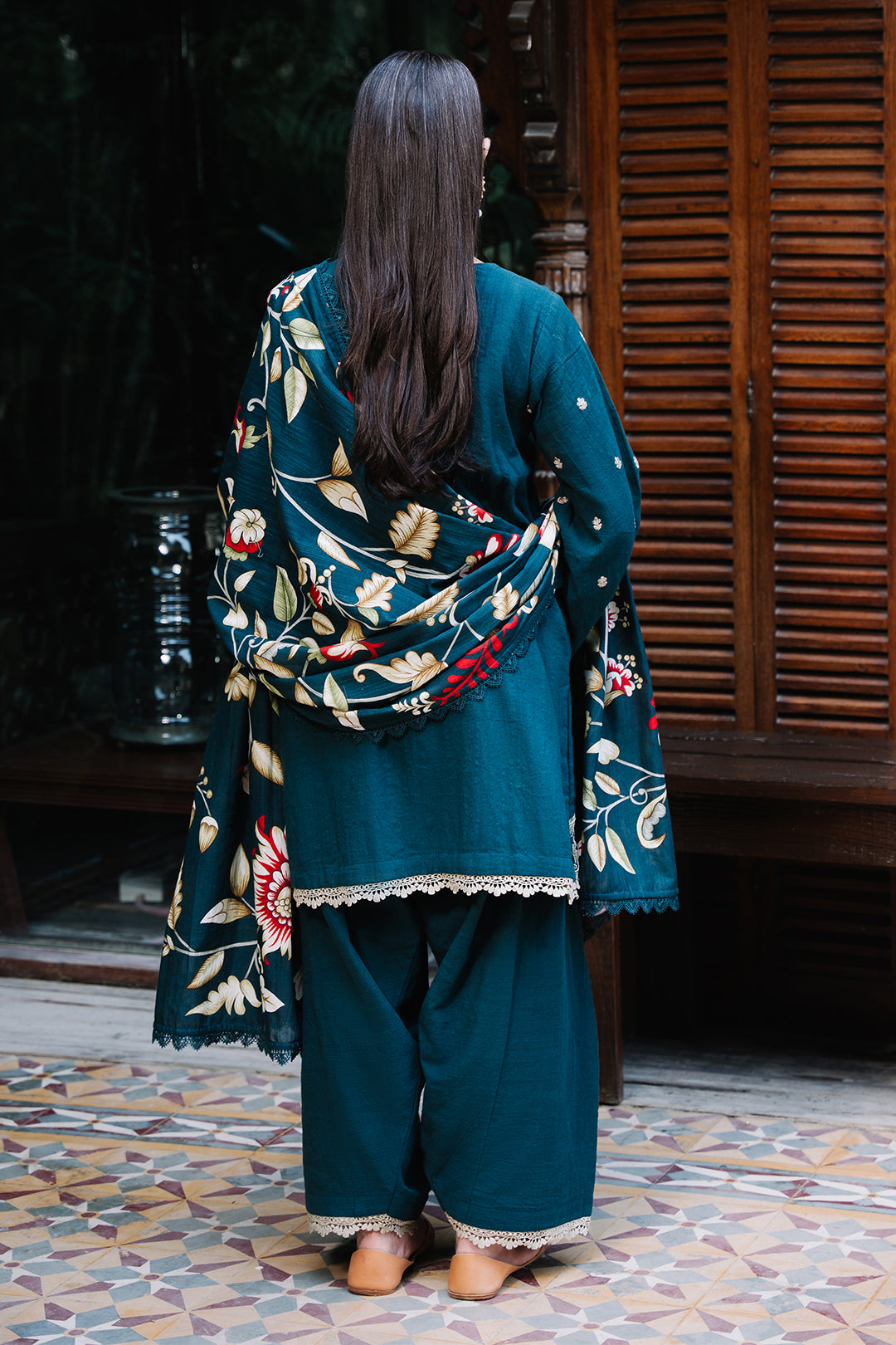 Embroidered Shirt Shalwar Dupatta - 0241