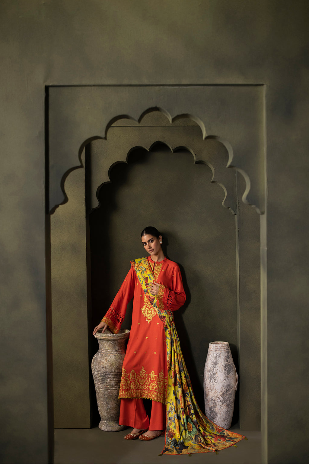 Embroidered Shirt Shalwar Dupatta - 0242