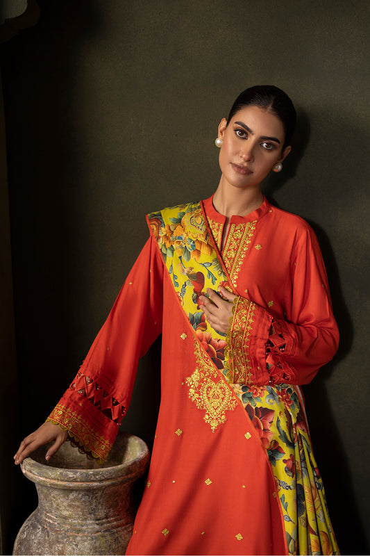 Embroidered Shirt Shalwar Dupatta - 0242