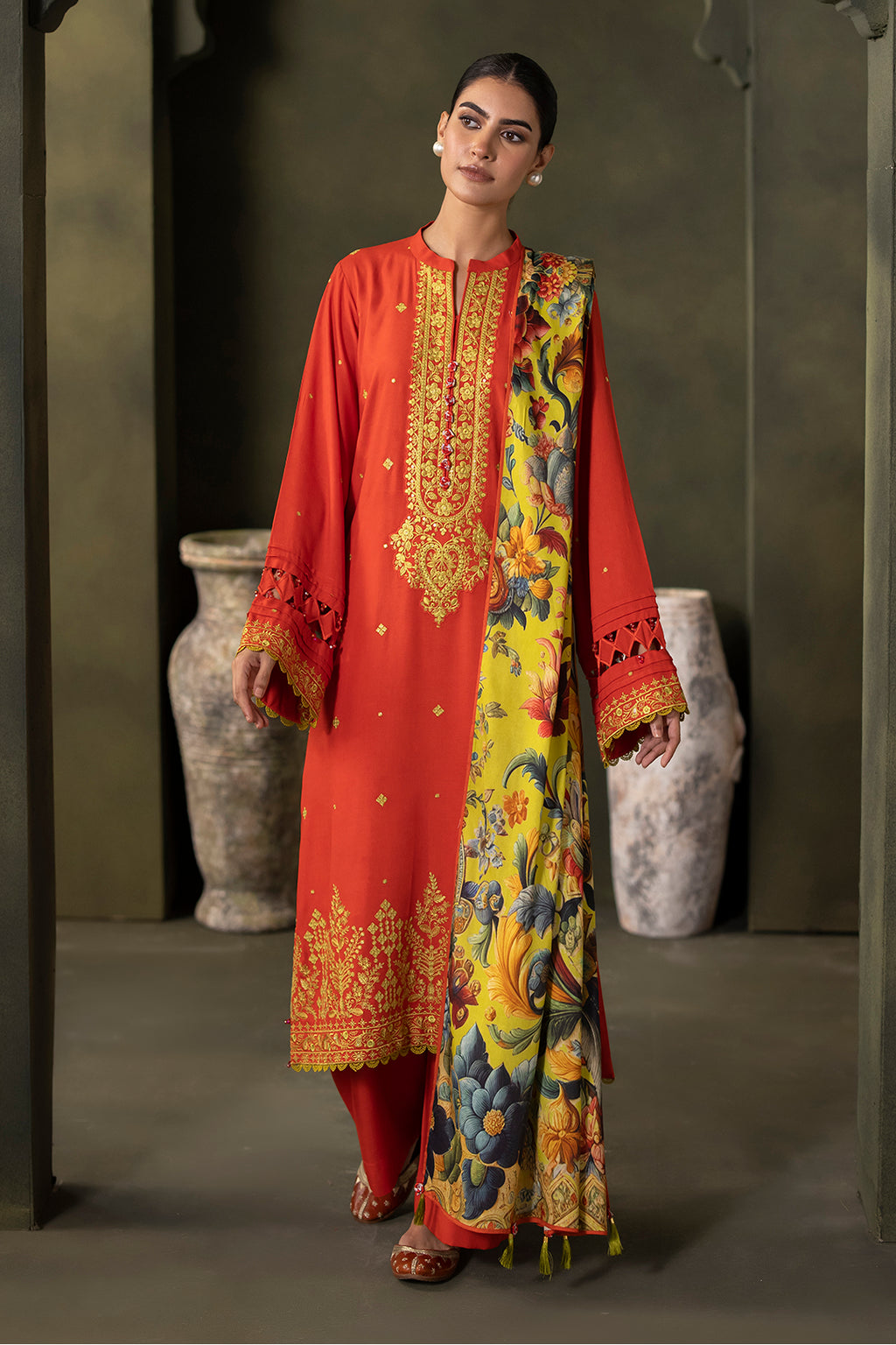 Embroidered Shirt Shalwar Dupatta - 0242