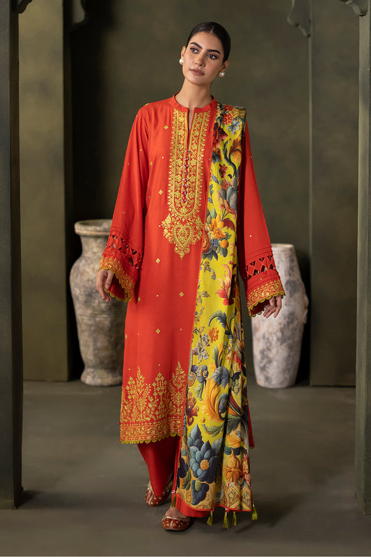 Embroidered Shirt Shalwar Dupatta - 0242