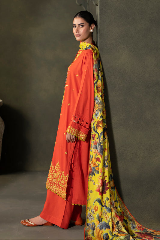 Embroidered Shirt Shalwar Dupatta - 0242