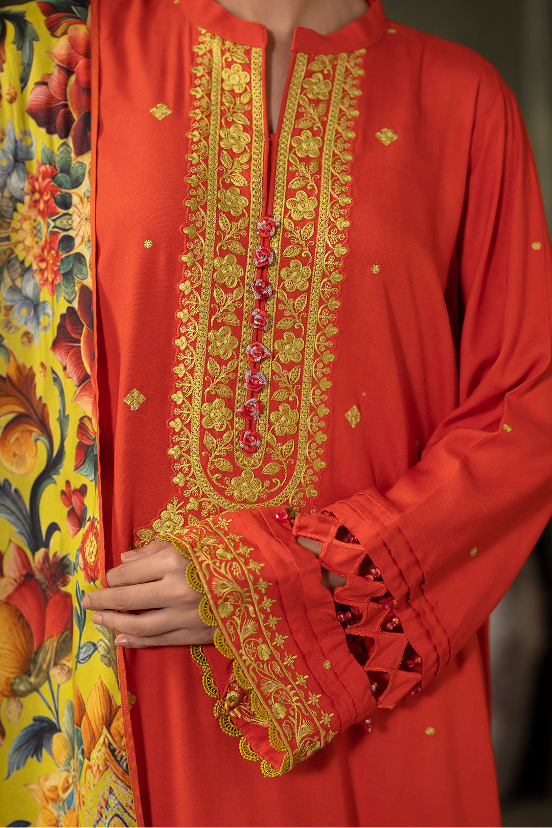 Embroidered Shirt Shalwar Dupatta - 0242