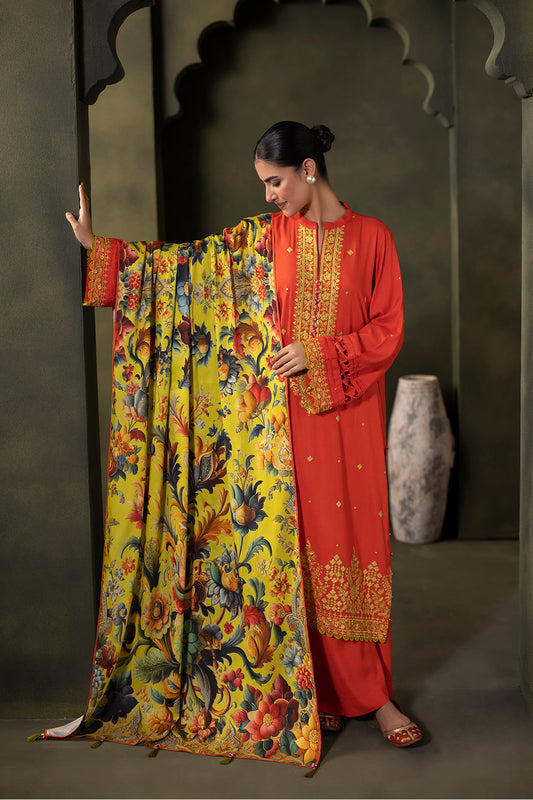 Embroidered Shirt Shalwar Dupatta - 0242