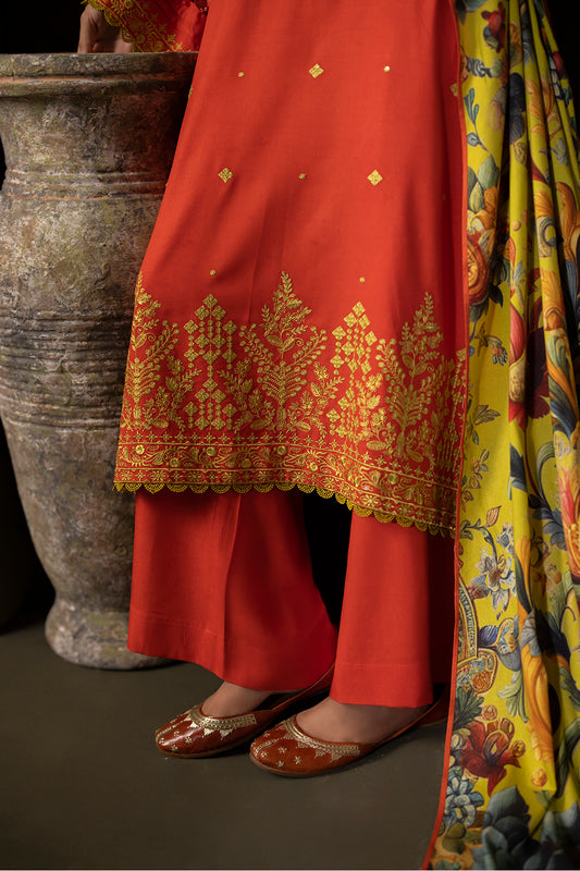 Embroidered Shirt Shalwar Dupatta - 0242