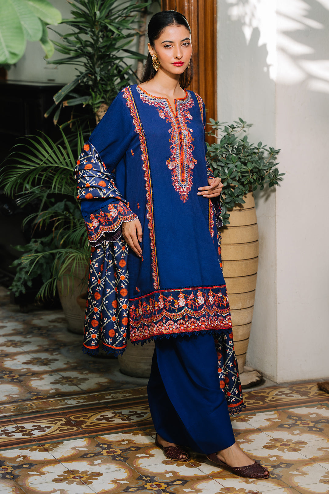 Embroidered Shirt Shalwar Dupatta - 0245