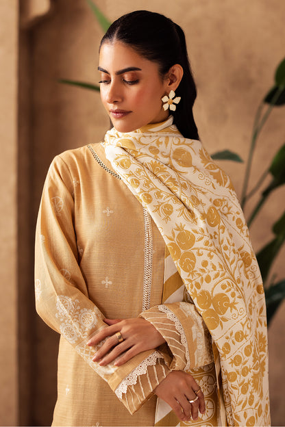 Embroidered Shirt Shalwar Shawl - 0310