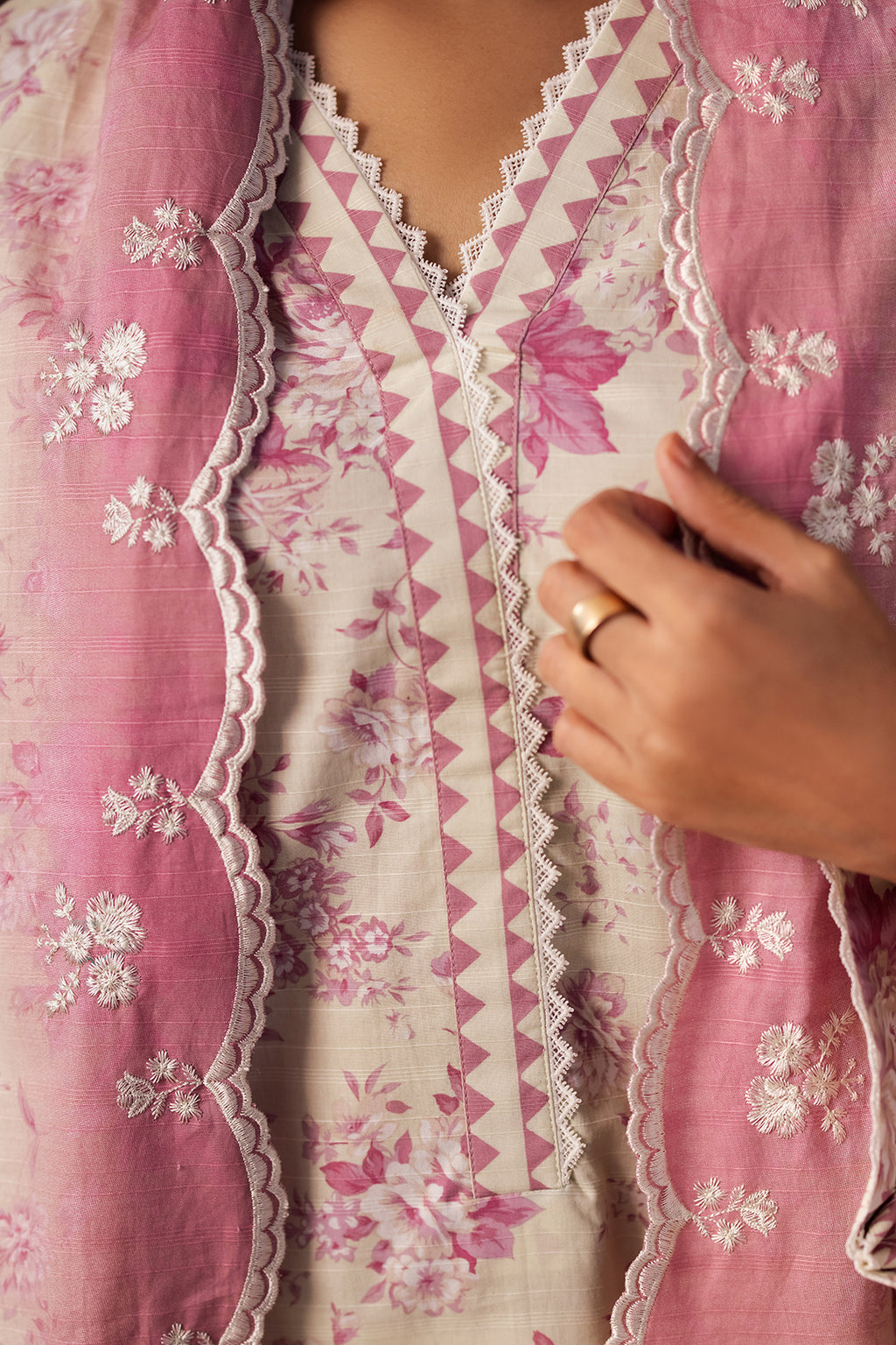 Embroidered Shirt Shalwar Dupatta - 0312