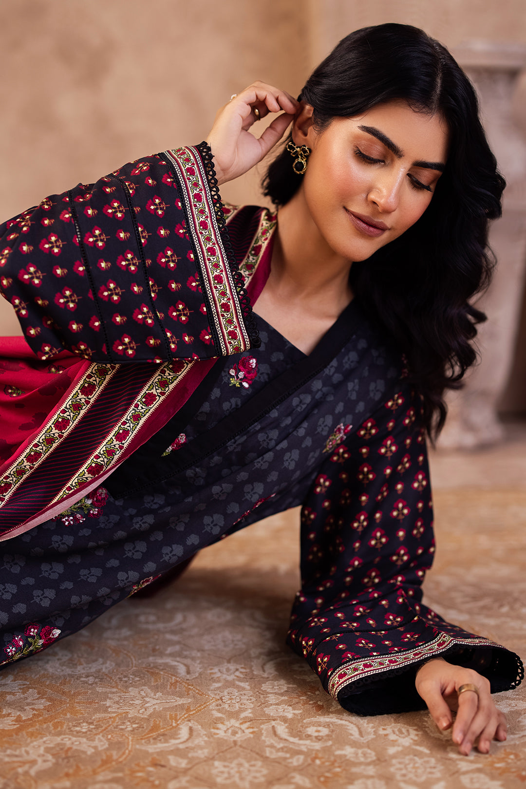 Embroidered Shirt Shalwar Dupatta - 0314