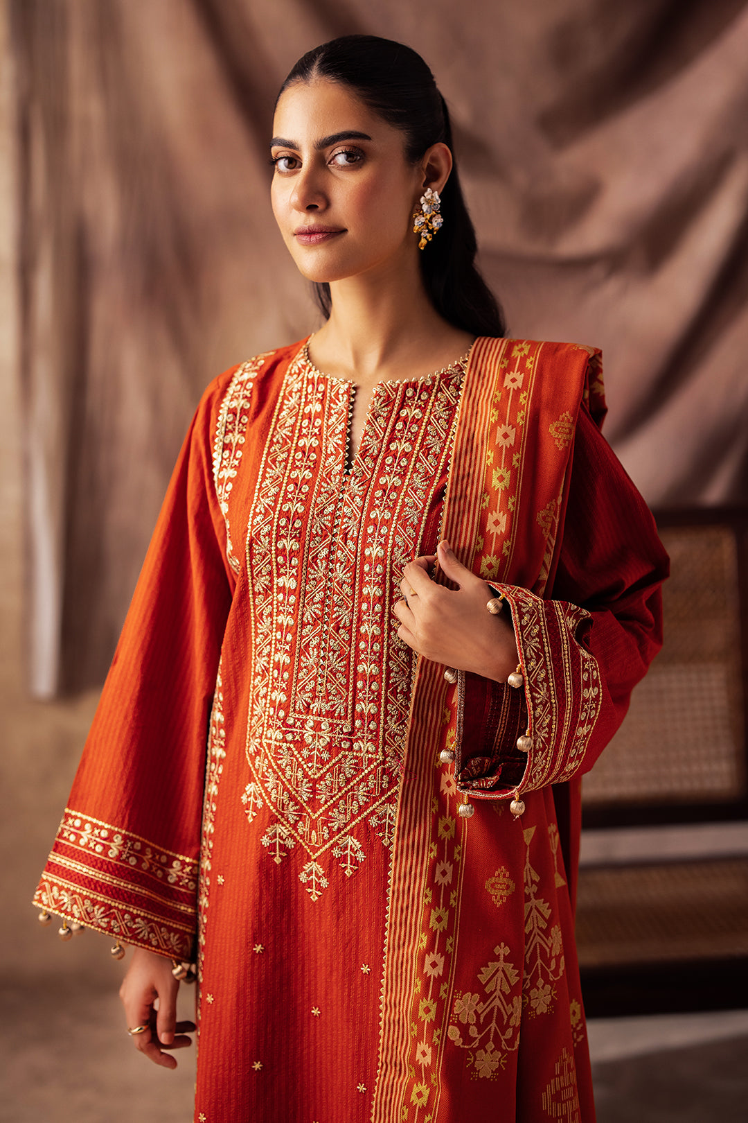 Embroidered Shirt Shalwar Dupatta - 0315
