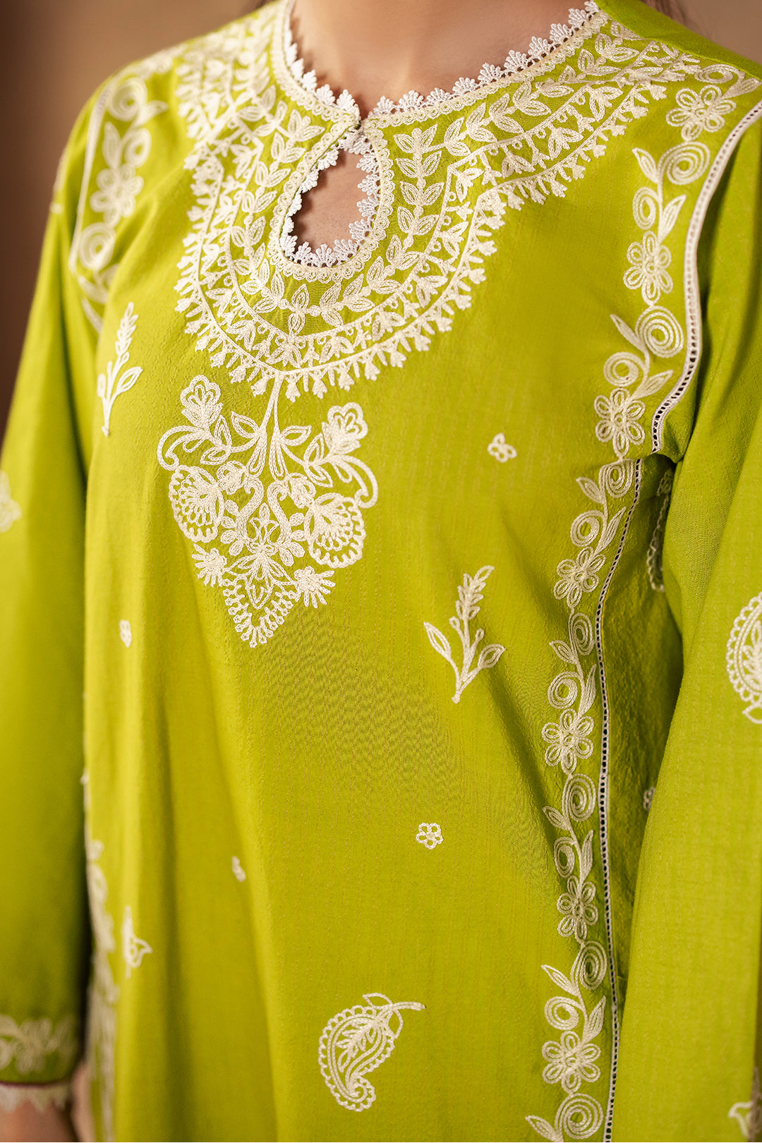 Embroidered Shirt Shalwar Shawl - 0316