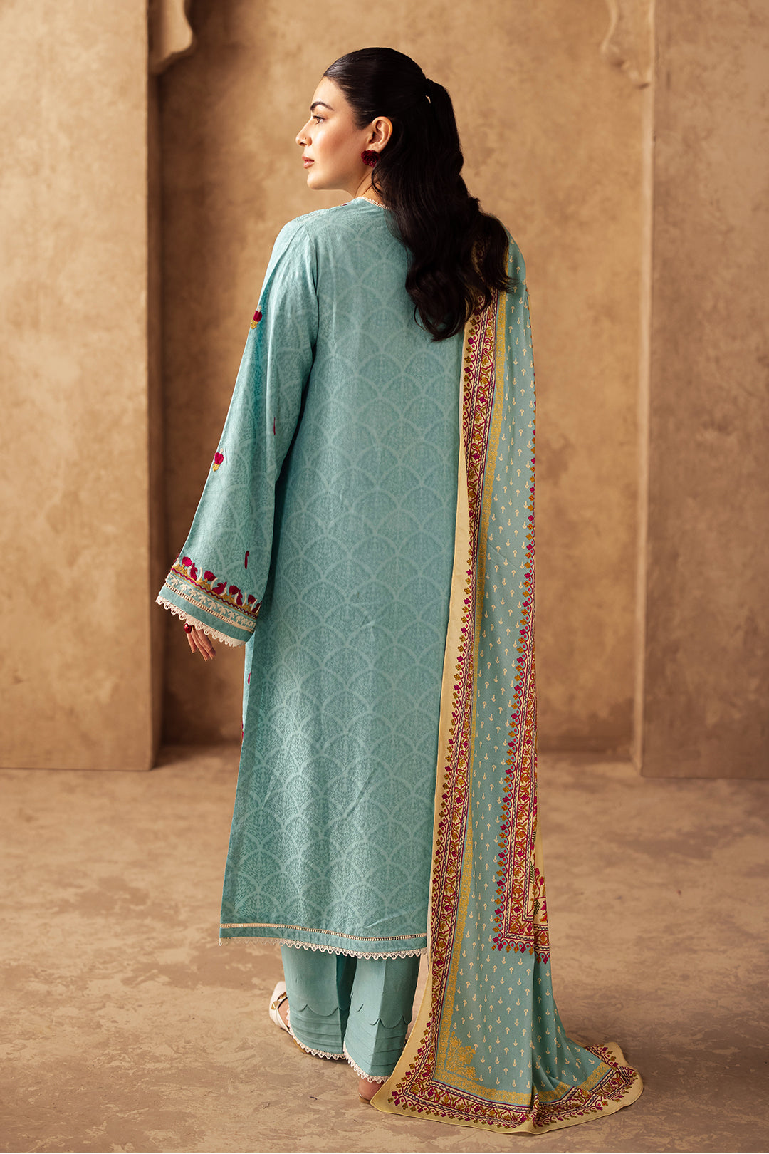 Embroidered Shirt Shalwar Dupatta - 0318