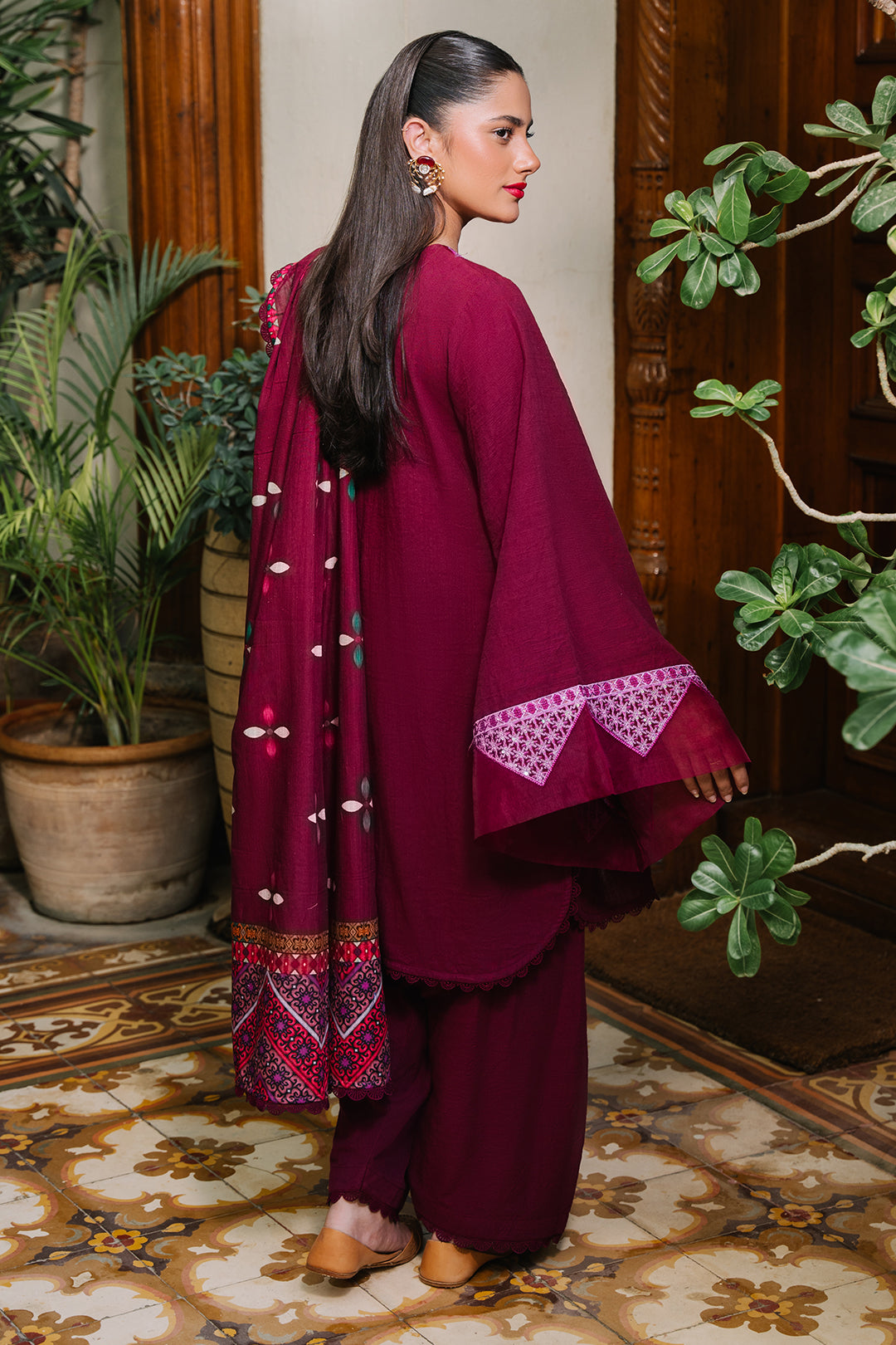 Embroidered Shirt Shalwar Dupatta - 0319