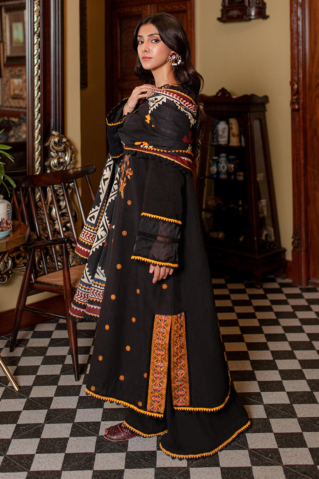 Embroidered Shirt Shalwar Dupatta - 0321