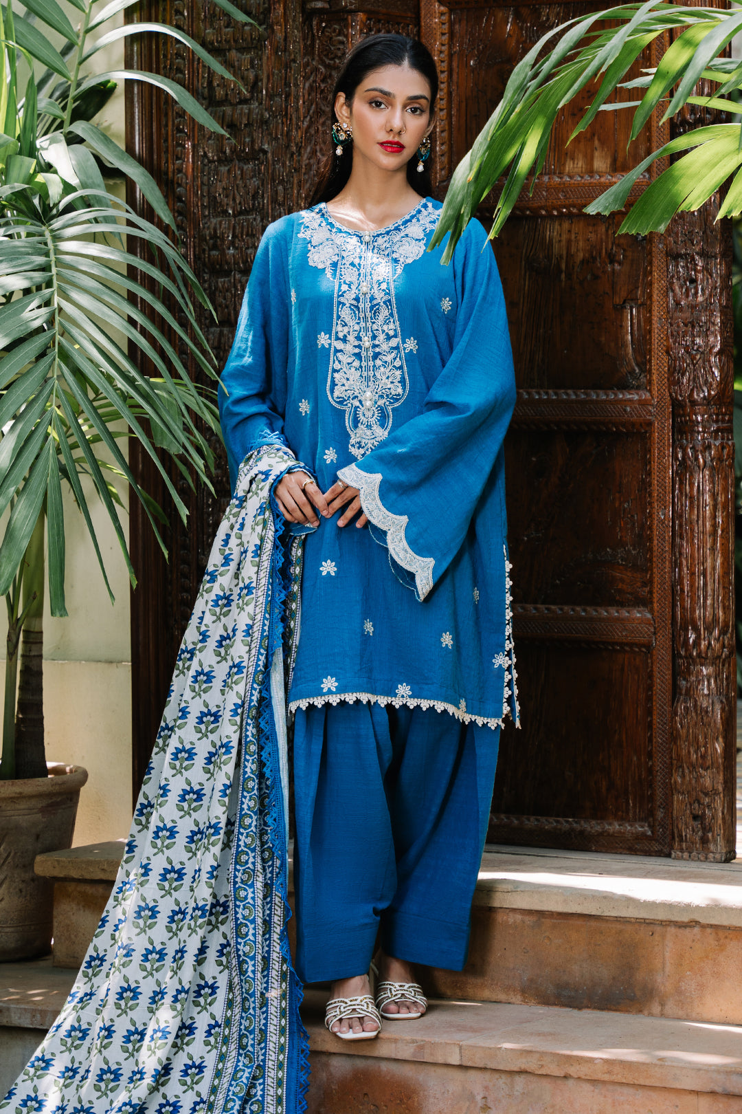 Embroidered Shirt Shalwar Dupatta - 0323