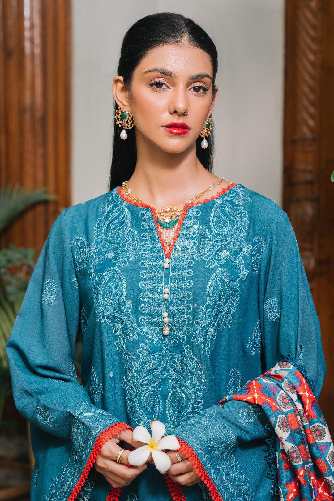 Embroidered Shirt Shalwar Dupatta - 0326