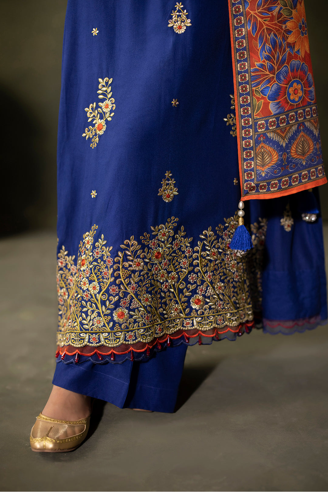 Embroidered Shirt Shalwar Shawl - 0330