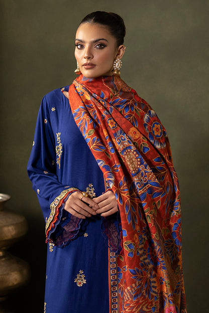 Embroidered Shirt Shalwar Shawl - 0330