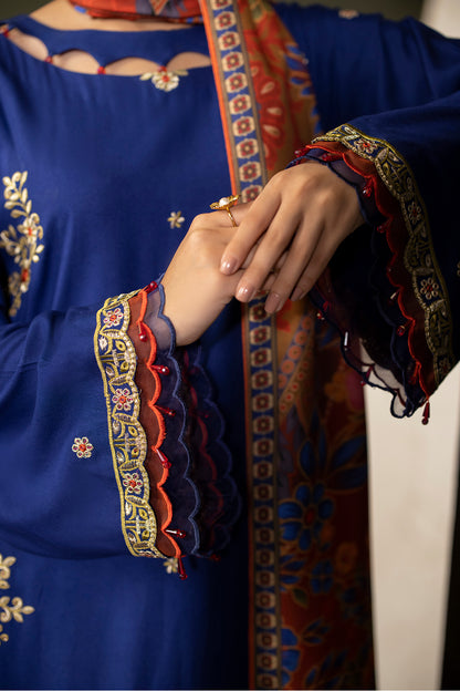 Embroidered Shirt Shalwar Shawl - 0330