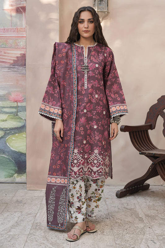 Embroidered Shirt Shalwar Dupatta - 0402