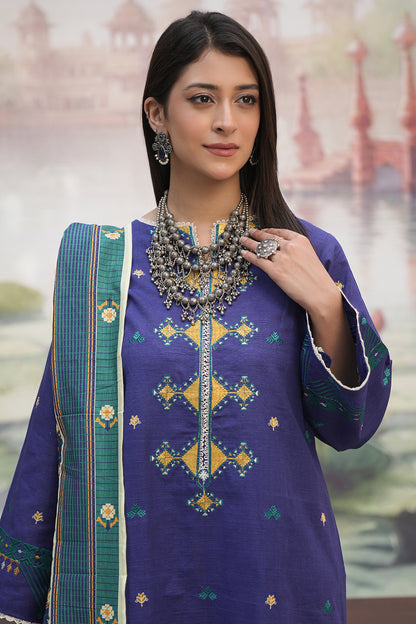 Embroidered Shirt Shalwar Dupatta - 0406