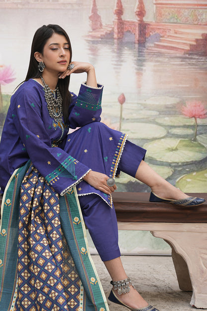Embroidered Shirt Shalwar Dupatta - 0406