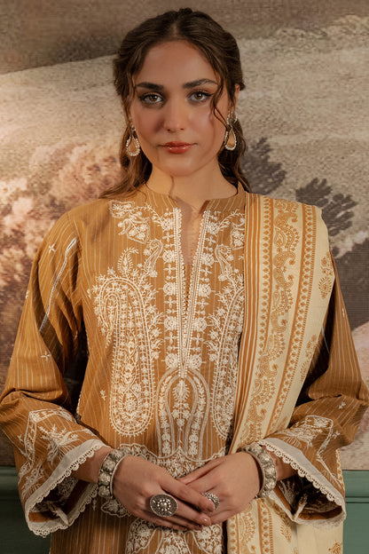 Embroidered Shirt Shalwar Shawl - 0407