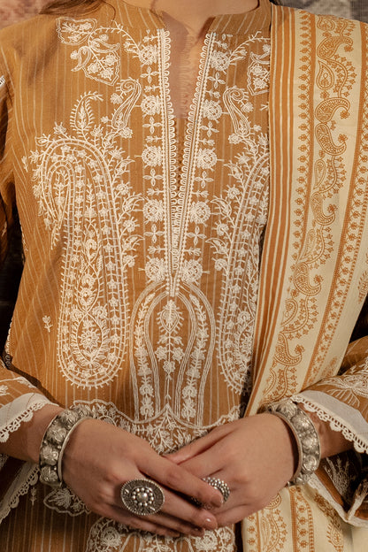 Embroidered Shirt Shalwar Shawl - 0407