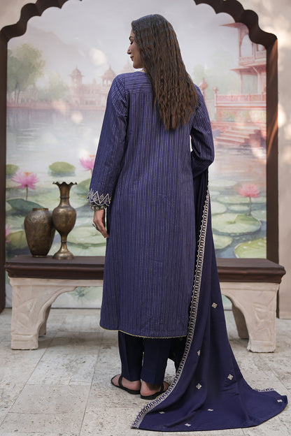 Embroidered Shirt Shalwar Shawl - 0409