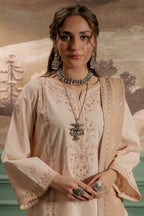 Embroidered Shirt Shalwar Shawl - 0410