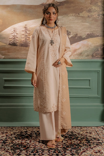 Embroidered Shirt Shalwar Shawl - 0410
