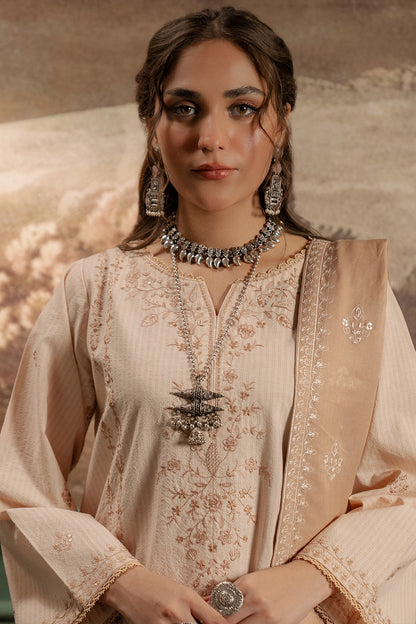 Embroidered Shirt Shalwar Shawl - 0410