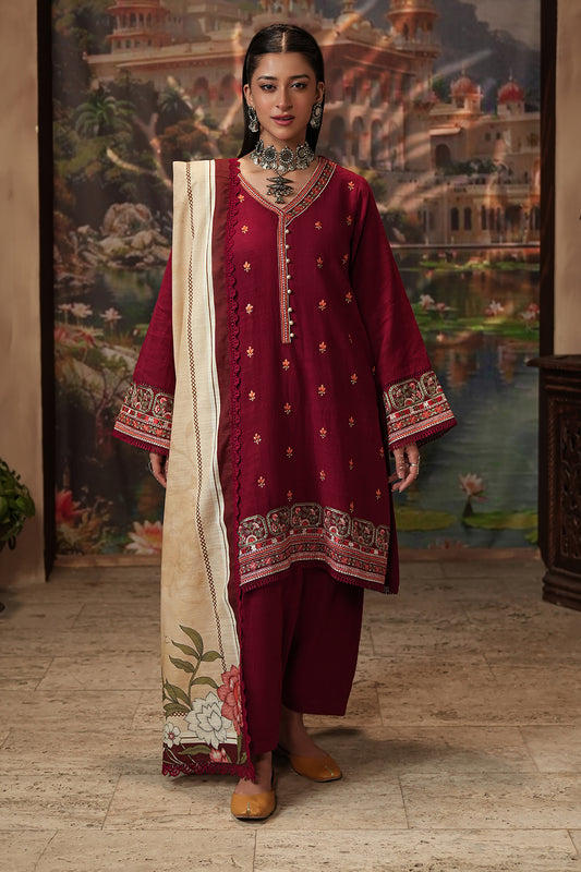 Embroidered Shirt Shalwar Dupatta - 0411
