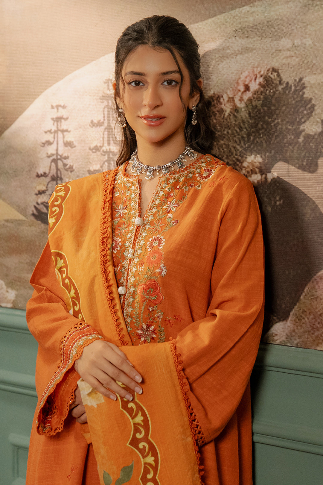 Embroidered Shirt Shalwar Dupatta - 0413