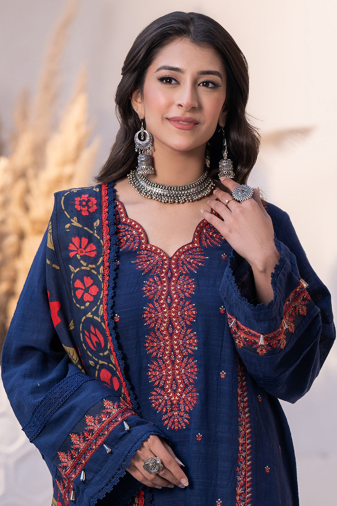 Embroidered Shirt Shalwar Dupatta - 0417