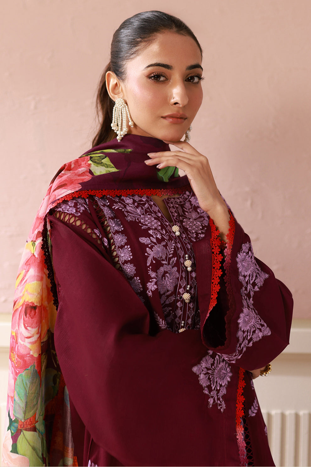 Maroon Unstitched for Women