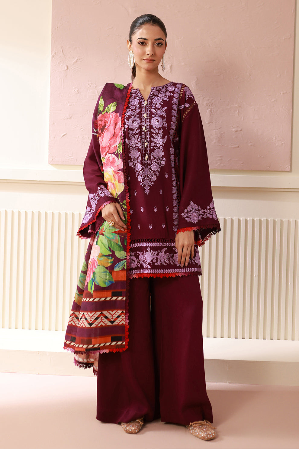 Maroon Unstitched for Women