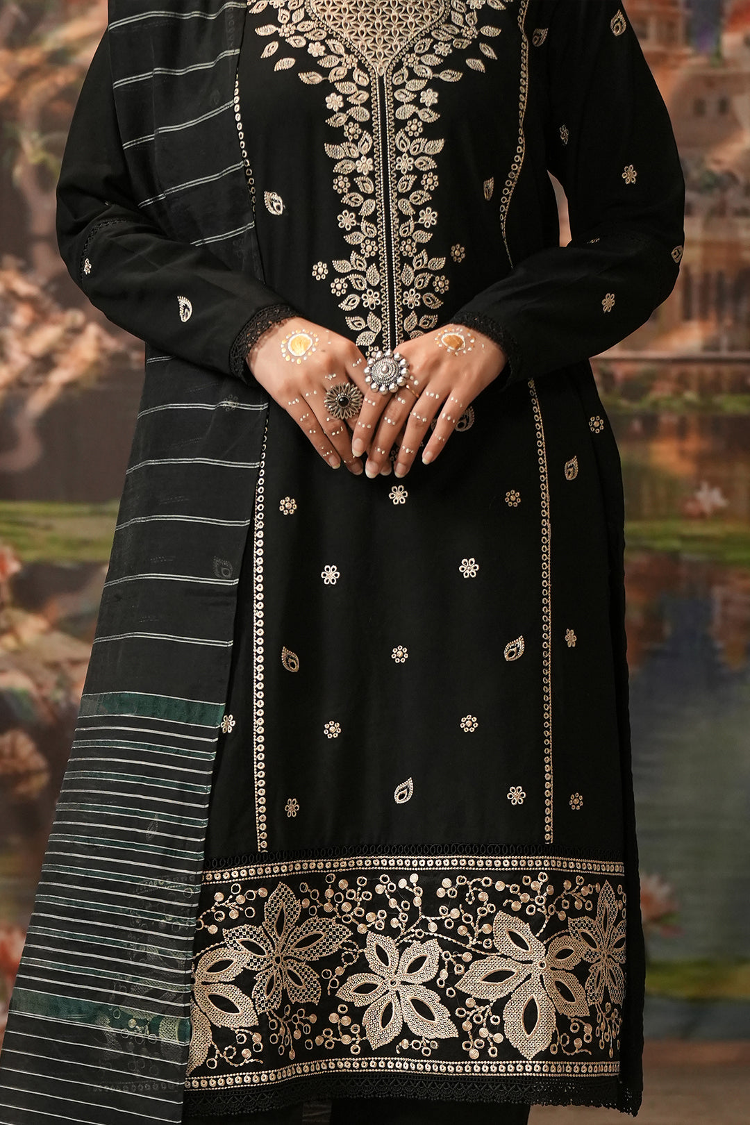 Embroidered Shirt Shalwar Dupatta - 0421