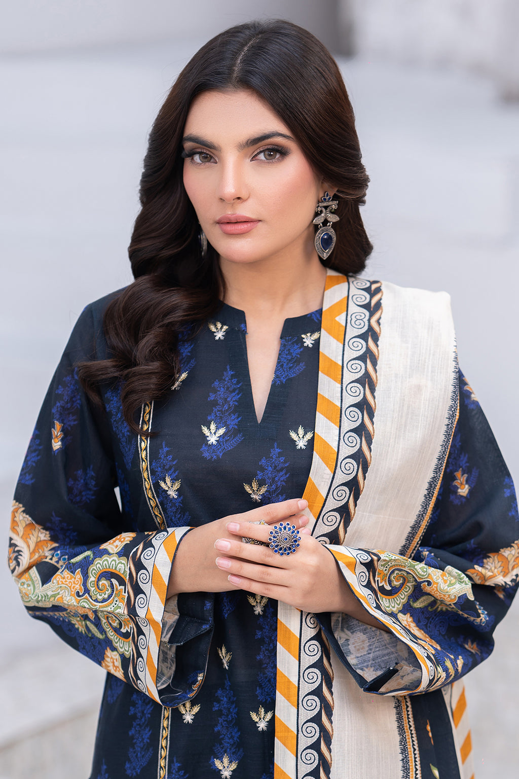 Embroidered Shirt Shalwar Dupatta - 0475